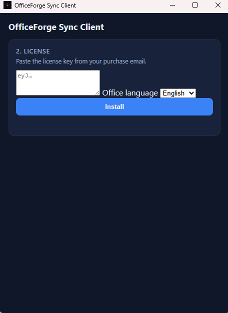 Paste your key